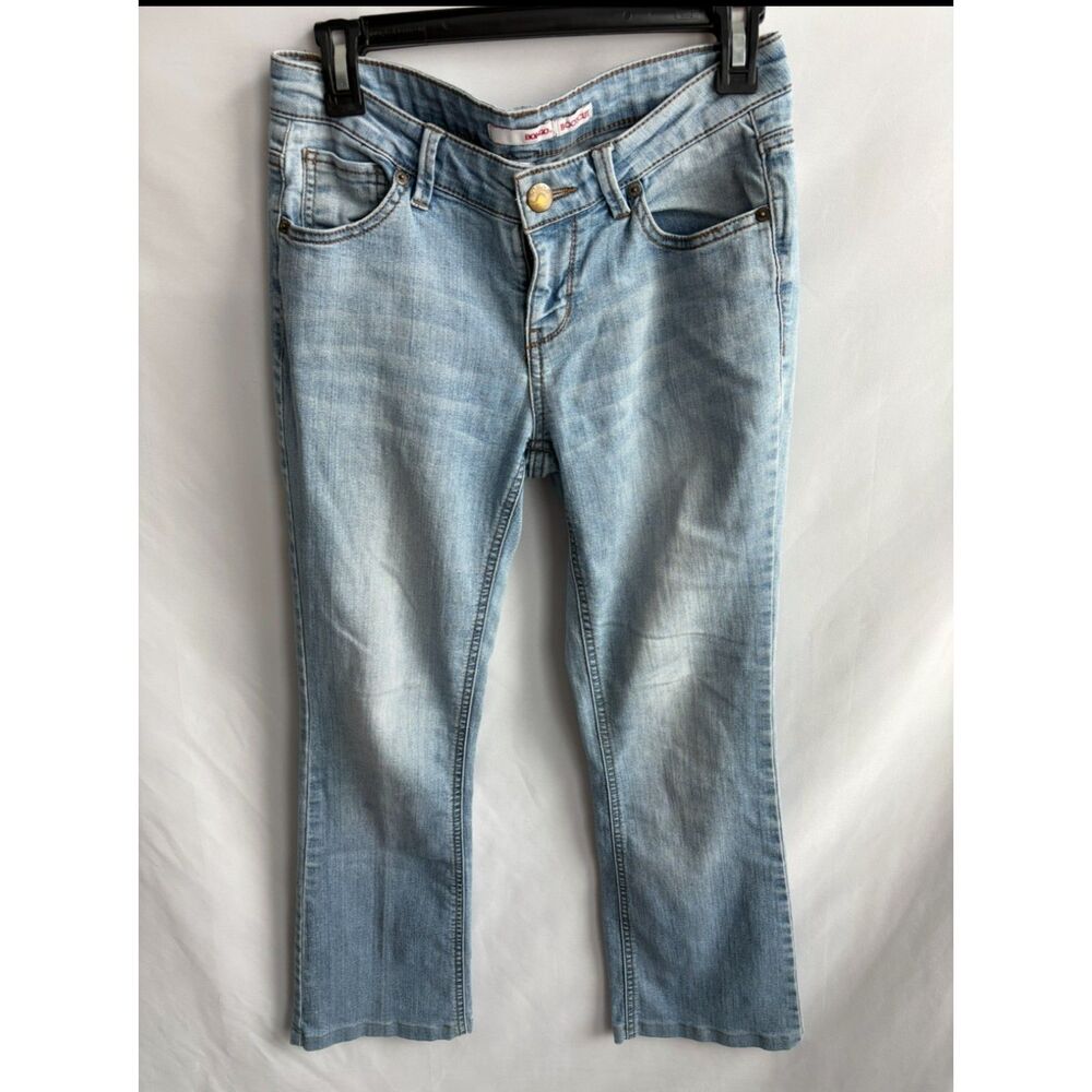 Vintage Bongo Bootcut Jeans Crop Leg Size 6 Light Wash Classic Retro 90s Cute